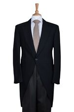 Costume Queue Noir 2 Pièces Veste Herringbone Pantalons Rayés Royal Ascot