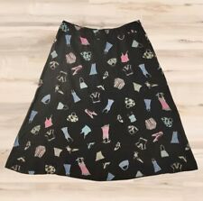 Liz Claiborne 27" Jupe Mi-Longue en Lin au Conception Amusant Femme Taille 8/28 