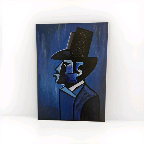 Monsieur tableau cubiste - "monsieur",
