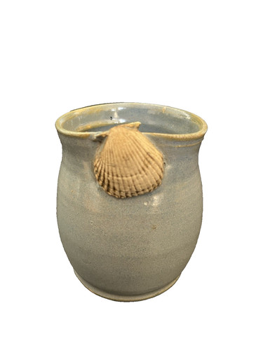 Pot bleuté incrustation