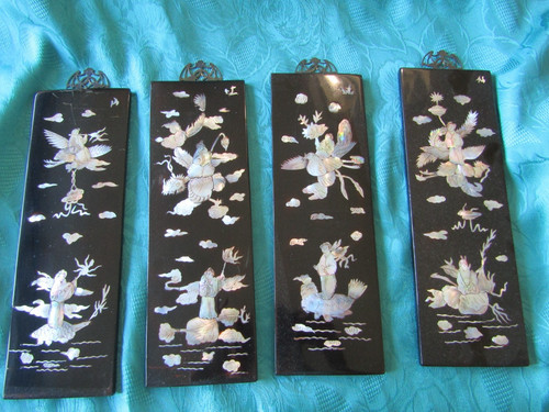 Chinese panels lacquered - panels,