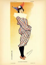 Original 1897 RASSENFOSSA Stone Lithograph "Clown" Edition of 1050