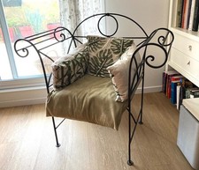 FAUTEUIL marque Flamant EN FER FORGÉ avec accoudoirs DESIGN et élégant 