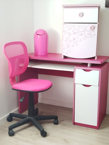 Ikea bureau enfant - bureau, rose/blanc