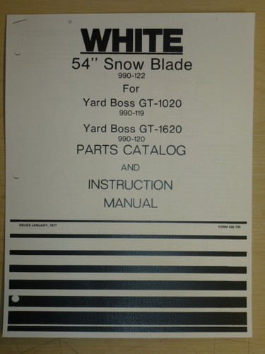 1977 white inch snow blade - 54,