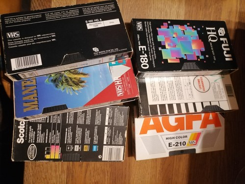 Cassette vidéo vhs lot 6 - cassette,