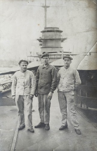 Carte photo marine cuirassé - photo,