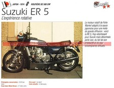 SUZUKI RE5 ( 500 RE-5 RE 5 Moteur WANKEL ) 1974 Fiche Moto 000236