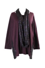 Style & Co.Grande Taille Marron Sequin Écharpe Pull 0X