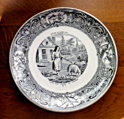 Assiette histoire jeanne - histoire, de