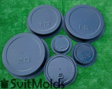 LOT 6 pièces MOULES coulée PLAQUES DE POIDS BÉTON DISQUES D'HALTÈRES LEVAGE O...