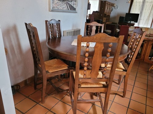 Table ronde avec rallonge