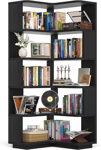 Tier corner bookshelf - 6-tier,