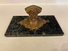 BRONZE PAPER PRESS SIGNED O. LELIÈVRE LATE NINETEENTH NAPOLEON III MARBLE BASE