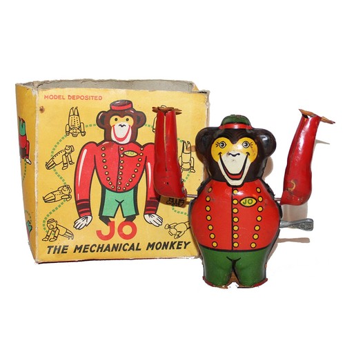Ancien jouet mécanique singe