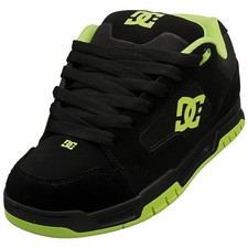 DC Shoes Coiler : Baskets Skate Homme Noir Vert Citron