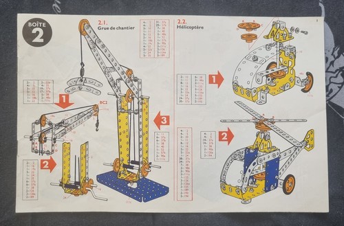 Meccano ancien manuel - manuel, boite
