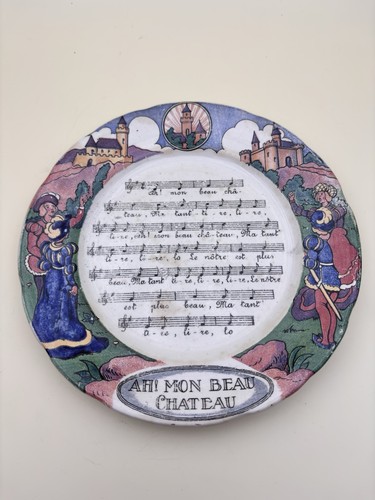 Ancienne assiette sarguemine - assiette,