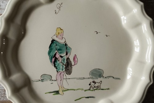 Assiette ancienne faience - assiette,