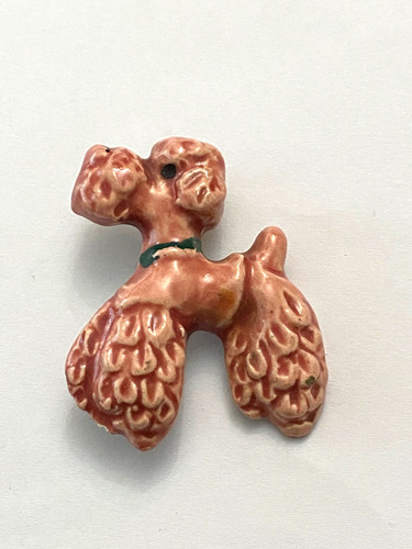 Ancienne broche chien caniche - broche,