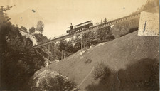 Switzerland, Vitznau, the Steam Train vintage albumen print albumin print 13x2 print
