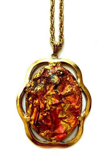 Collier vintage pendentif - collier,