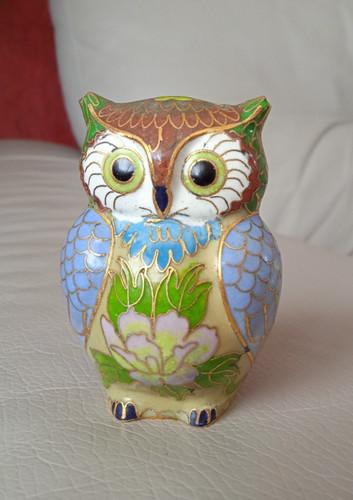 Petit hibou faïence - faïence, cm