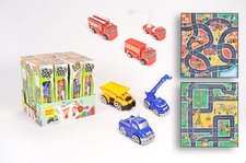 Tapis de jeu enfant + 3 véhicules  Circuit 70 x 80 cm  Jouet  Voiture Camion