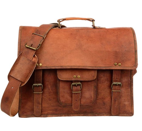 Sac besace cartable cuir - en,