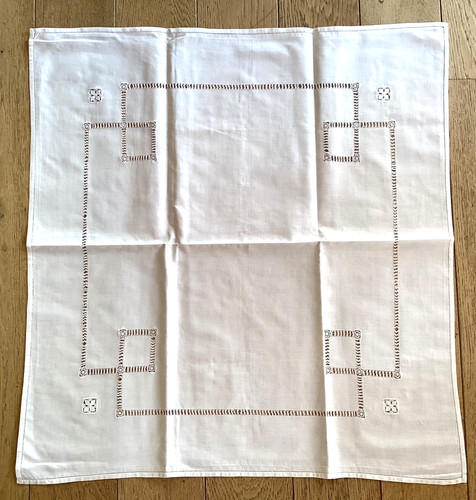 Ancienne nappe thé lin - à,