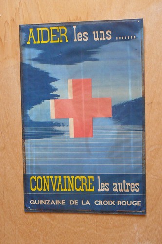 Ancienne affiche croix rouge - affiche,