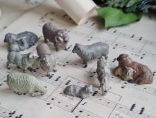 ANCIEN LOT DE 9 MOUTONS EN