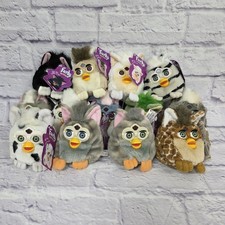 Lot of 13 Vintage 1999 Tiger Furby Buddies Beanie Plush With Tags 