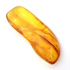 Mini Galet Ambre jaune –