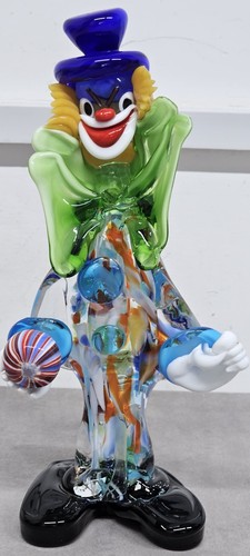 Statuette clown verre - clown, de
