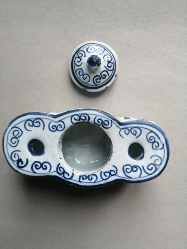 Petit encrier faience - petit, en