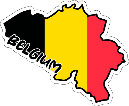 Belgium map flag - belgium,