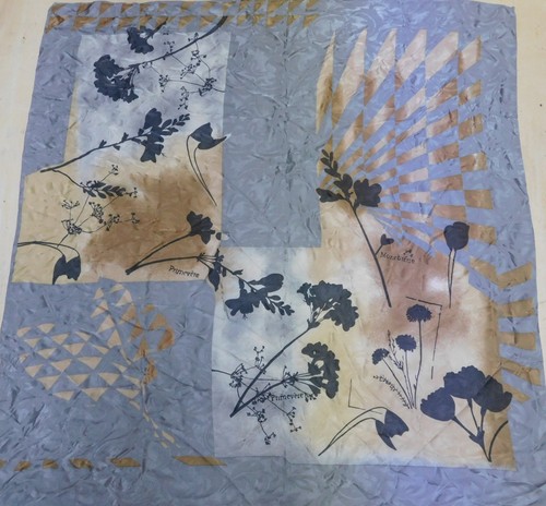 Foulard vintage 100 soie - foulard,