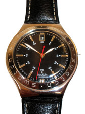 Swatch Irony Twirl - inc Original Black Leather strap  YGS428G (2002) Very Nice