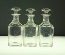 3 Crystal Liquor Cellar Decanters Attributed to Baccarat