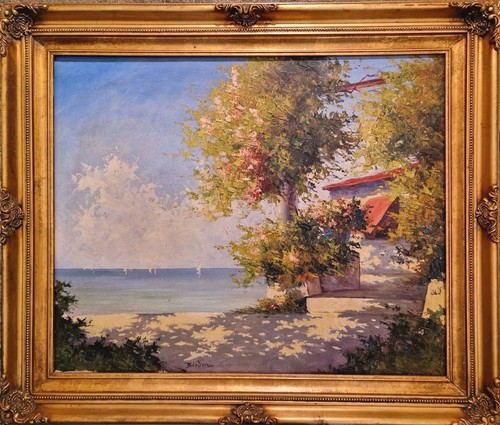 Beau tableau huile - tableau, mer