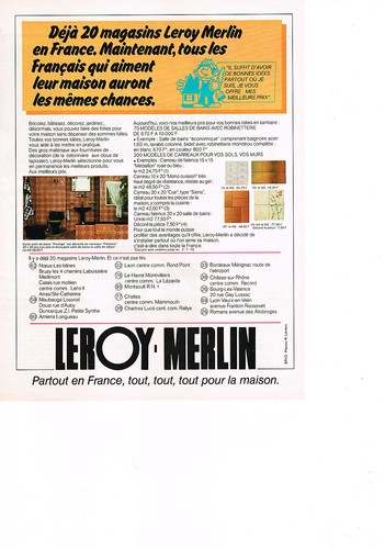 Publicite 1978 leroy merlin - publicite,