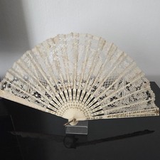EVENTAIL Ancien Dentelle XIXè Antique HAND FAN Lace 