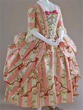 Robe Francaise 18th Century Victorian Rococo Ball Gown Court Georgian Dress