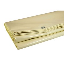 Bâche pergola et tonnelle 4.10 x 3.10 m IVOIRE 640g/m² Toile PVC anti UV