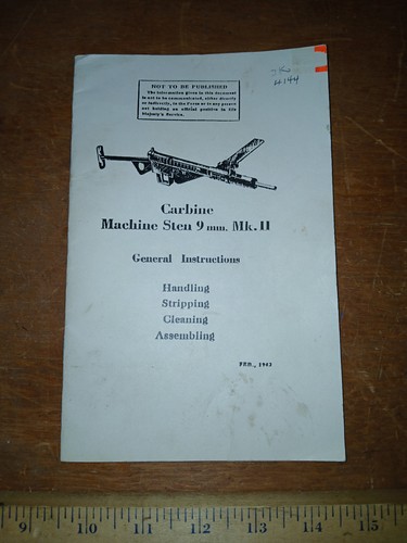 Carbine machine sten 9mm mkii - machine,