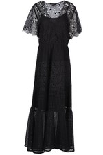 MAJE BLACK LACE MAXI DRESS UK 14