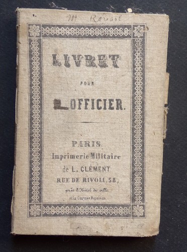 Livret pour officier - pour,