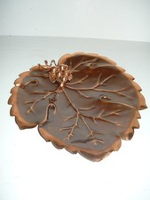 Grape leaf centerpiece tray with copper cluster 20 cm x