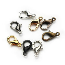 Lot 1-5-10 pcs Fermoir Mousquetons en Metal Couleur au choix 12mm x 6mm